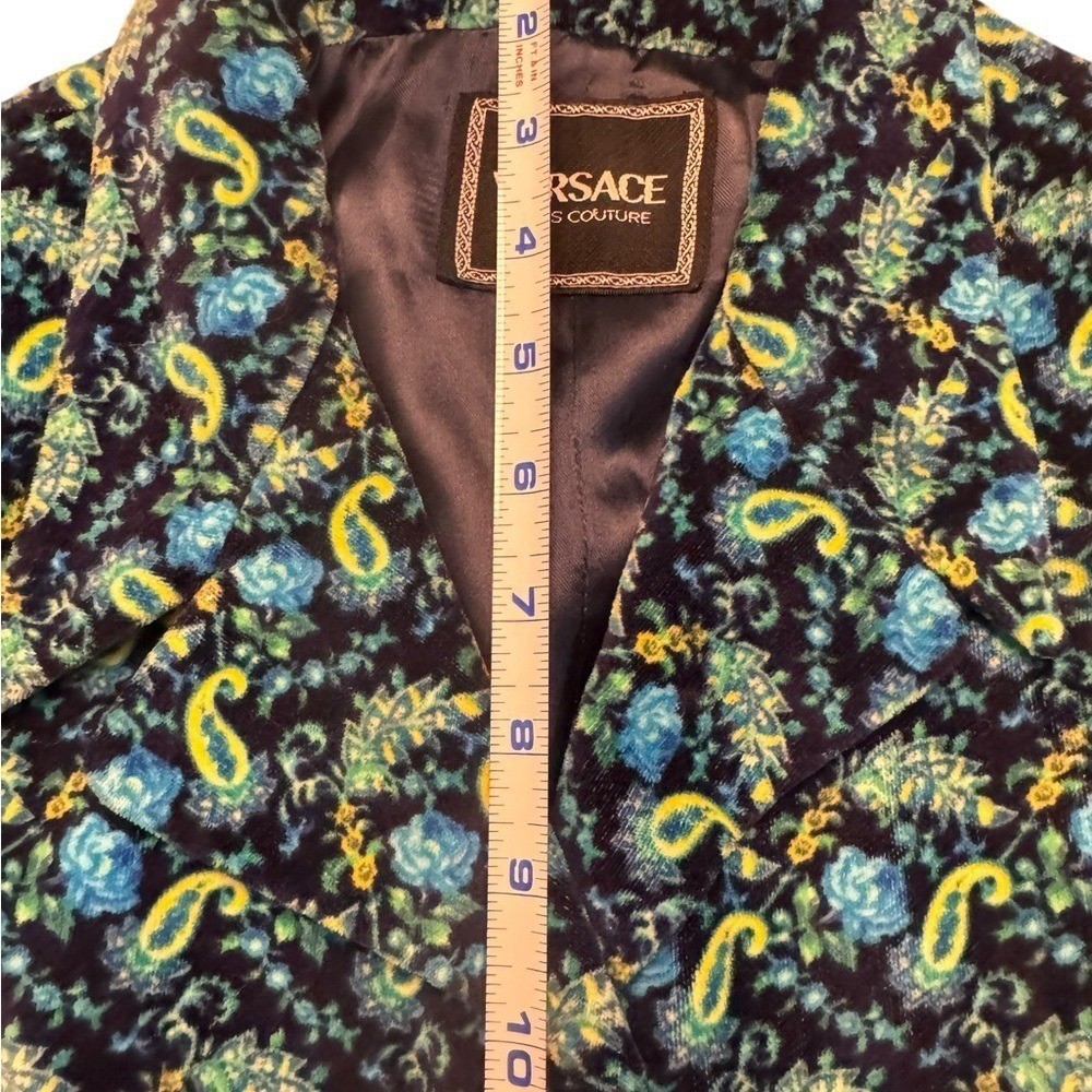 Vintage Versace Jeans Couture Cropped Baroque Paisley Vest Made Italy Rare EUC