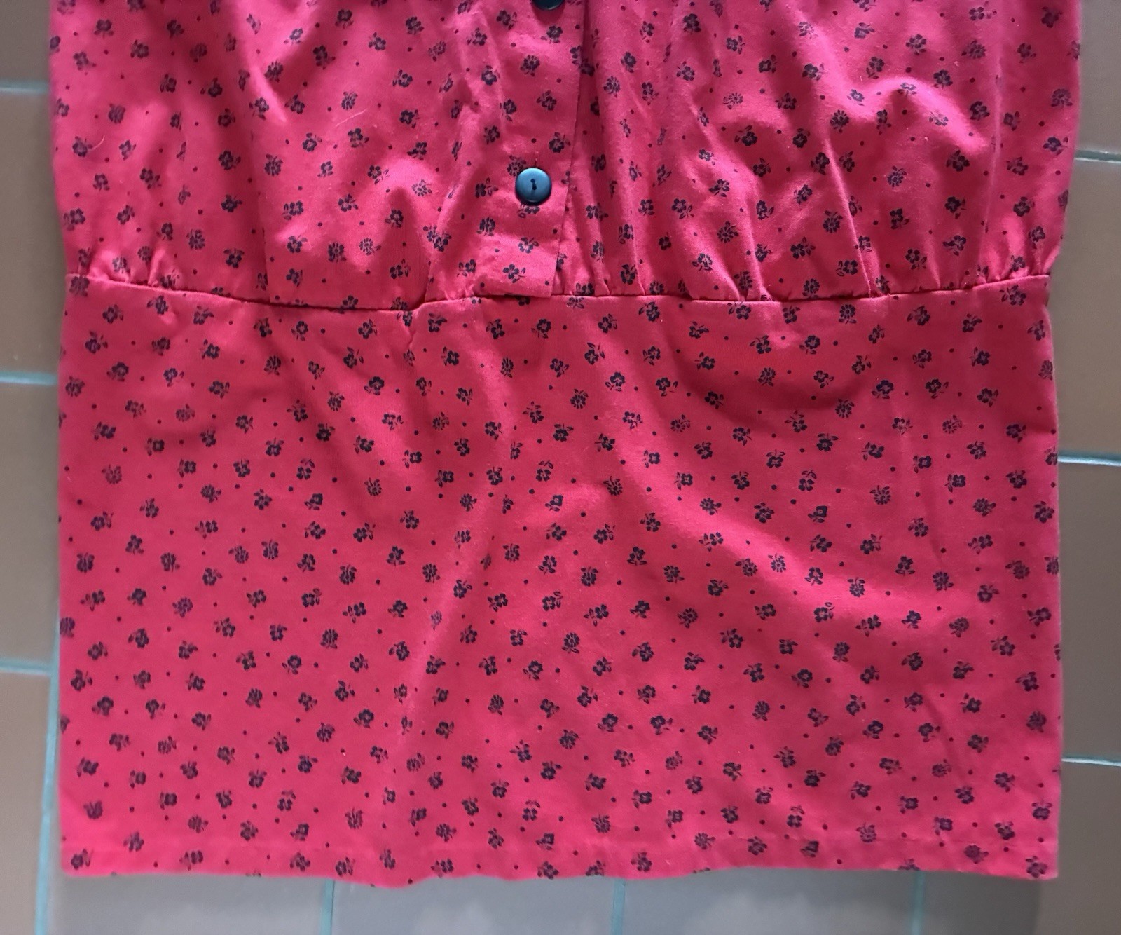 Vintage 1980s ZERO TO 9 Cherry Red Drop Waist Long Sleeved Dress Shoulder Pads M