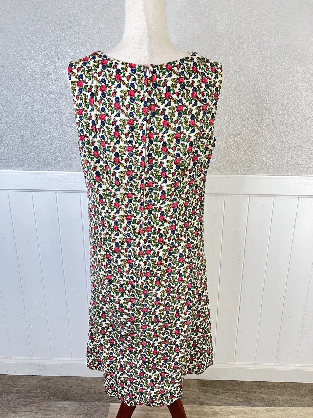 Vtg 70’s Floral Mod Jantzen Dress Womens Size 14 Colorful Sheath Retro Gogo 60s
