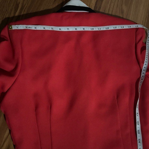 VTG 80’s Anthony Sicari Red 2- Piece Blazer Skirt Set Made in USA Retro Rare