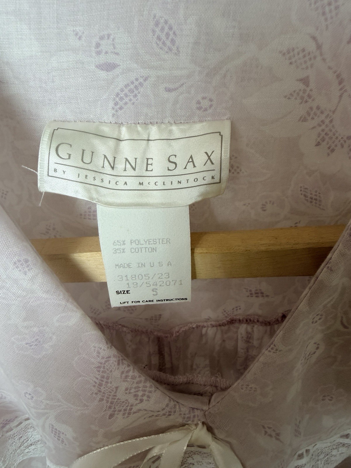 Vintage Gunne Sax by Jessica McClintock Pink Floral Nightgown | Cottagecore Sml
