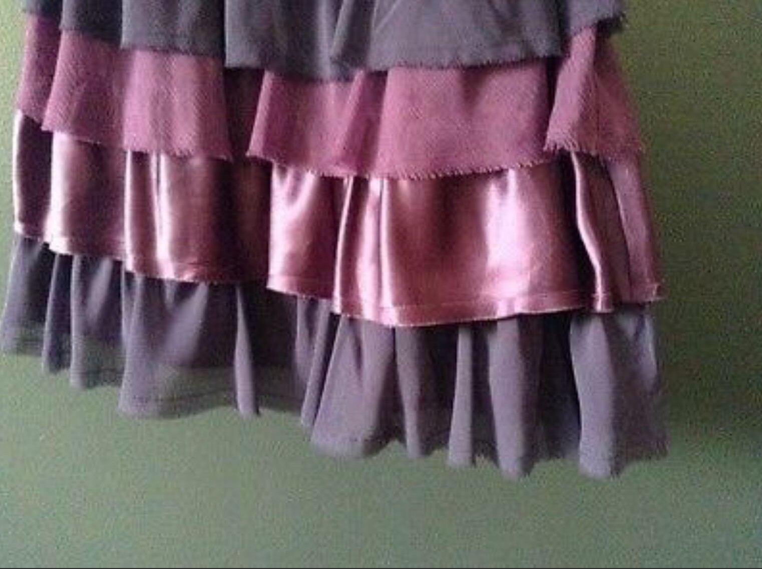 ALLEN B SCHWARTZ RUFFLED Mini Swing DRESS NYE Party FLAPPER GATSBY Purple/Plum M