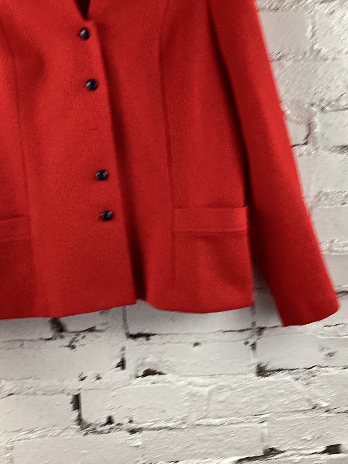 Marty Gutmacher Blazer Jacket Women’s Red Button Front Vintage RN 35114