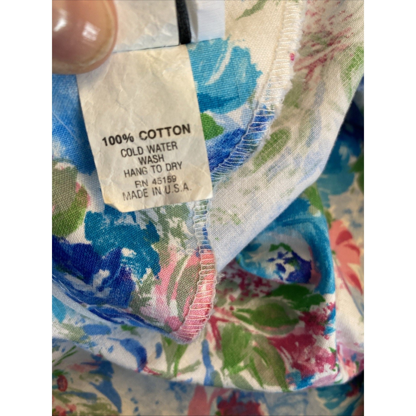 Vintage In Cinq Floral 1980s Tea Dress Puff Sleeve Feminine Midi Cottage 18 L/XL