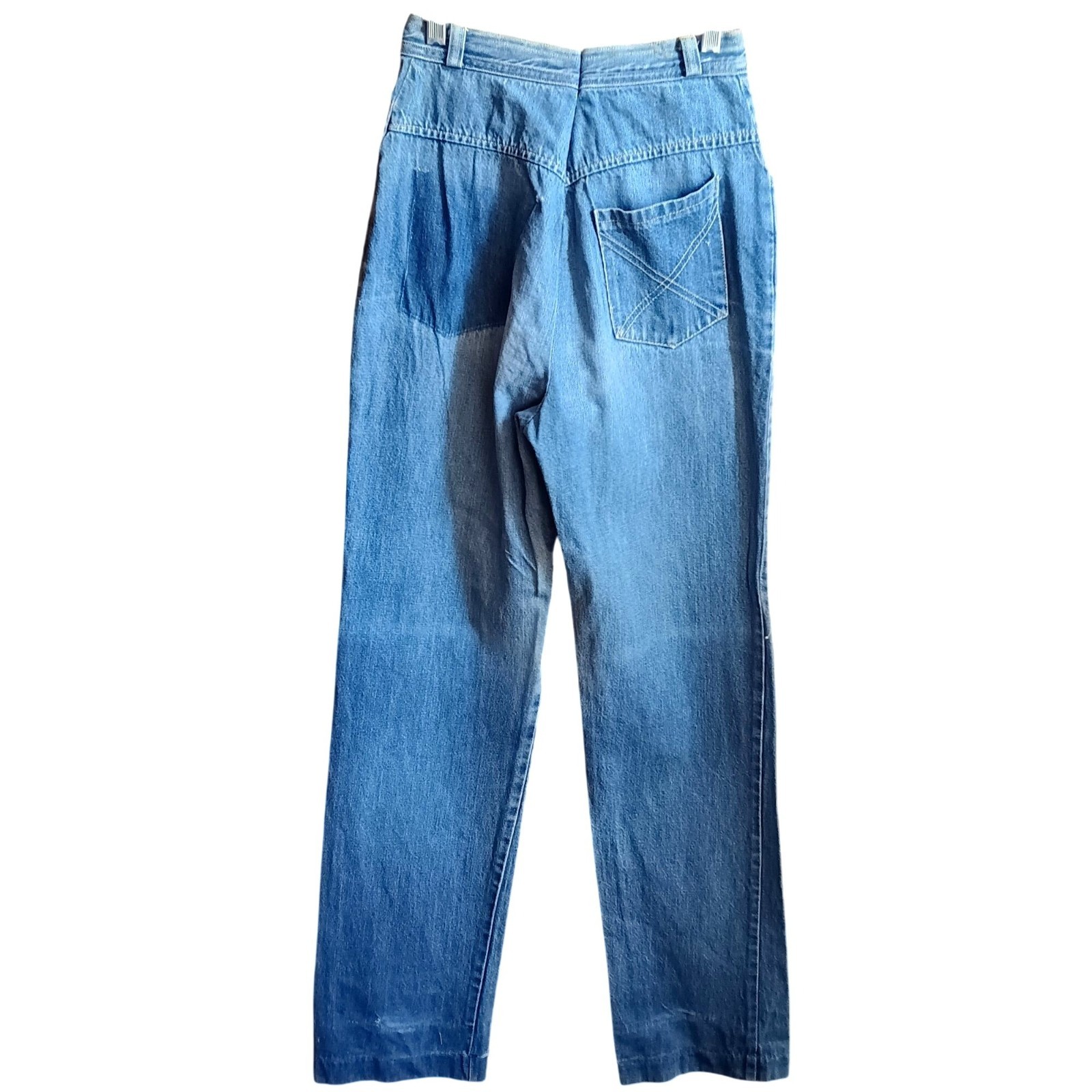 Farm Chore True Vintage Jeans 24×32 Distress Denim Hippy High-Waisted 1970’s