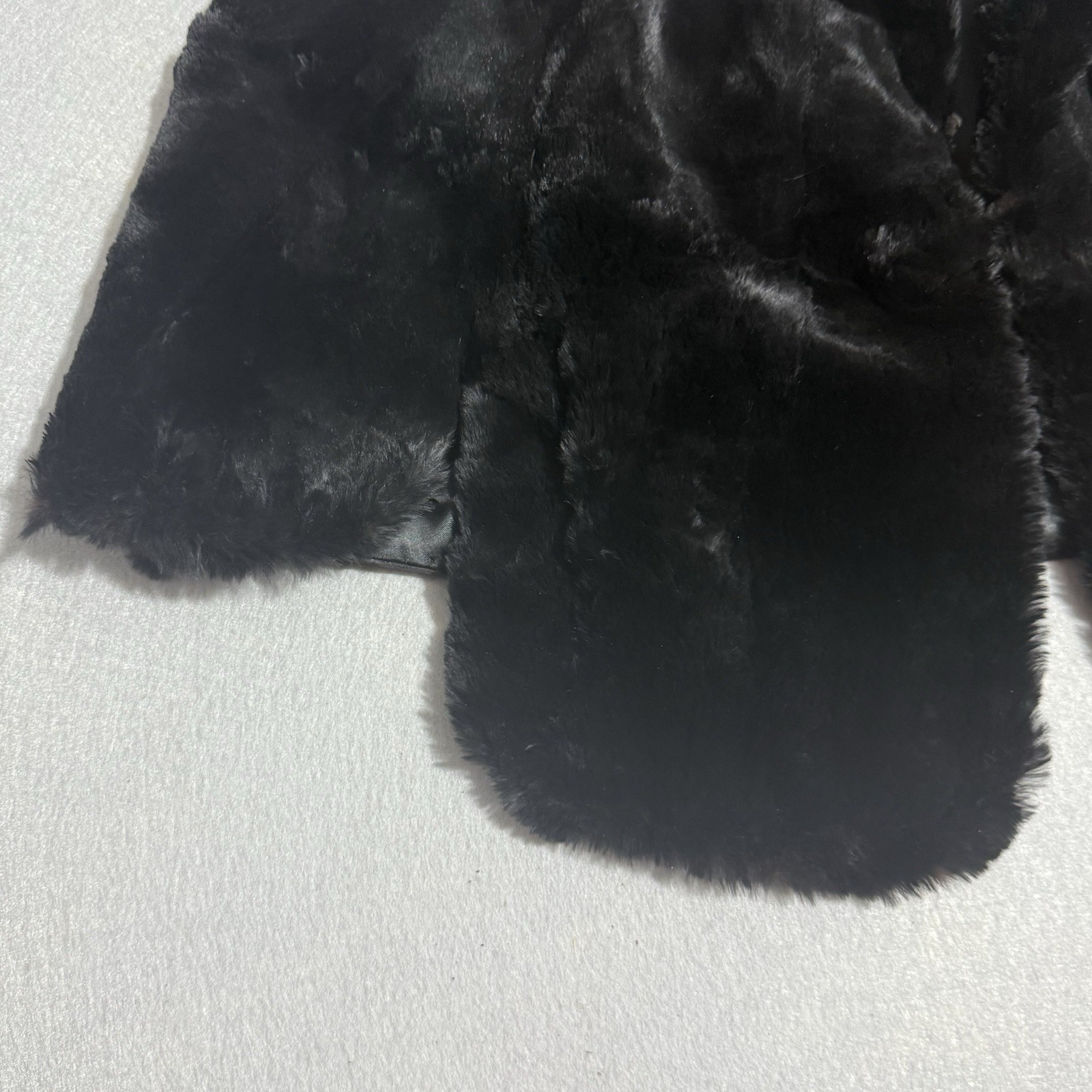 Vintage CF Carlson 1960s Real Black Rabbit Fur Stole Great Condition USA Made