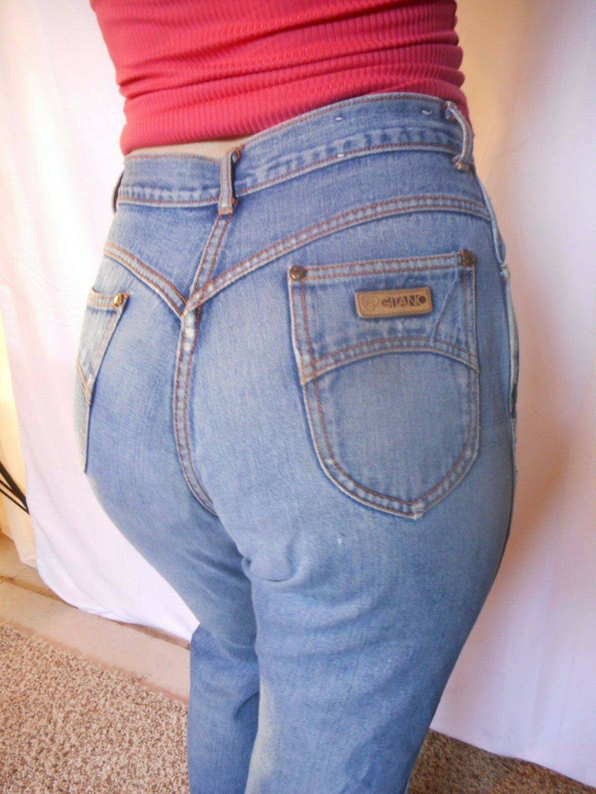 Gitano Vintage 1980’s Womens Jeans 13/14 Meas sz 30×29 Grunge VERY Worn Ripped