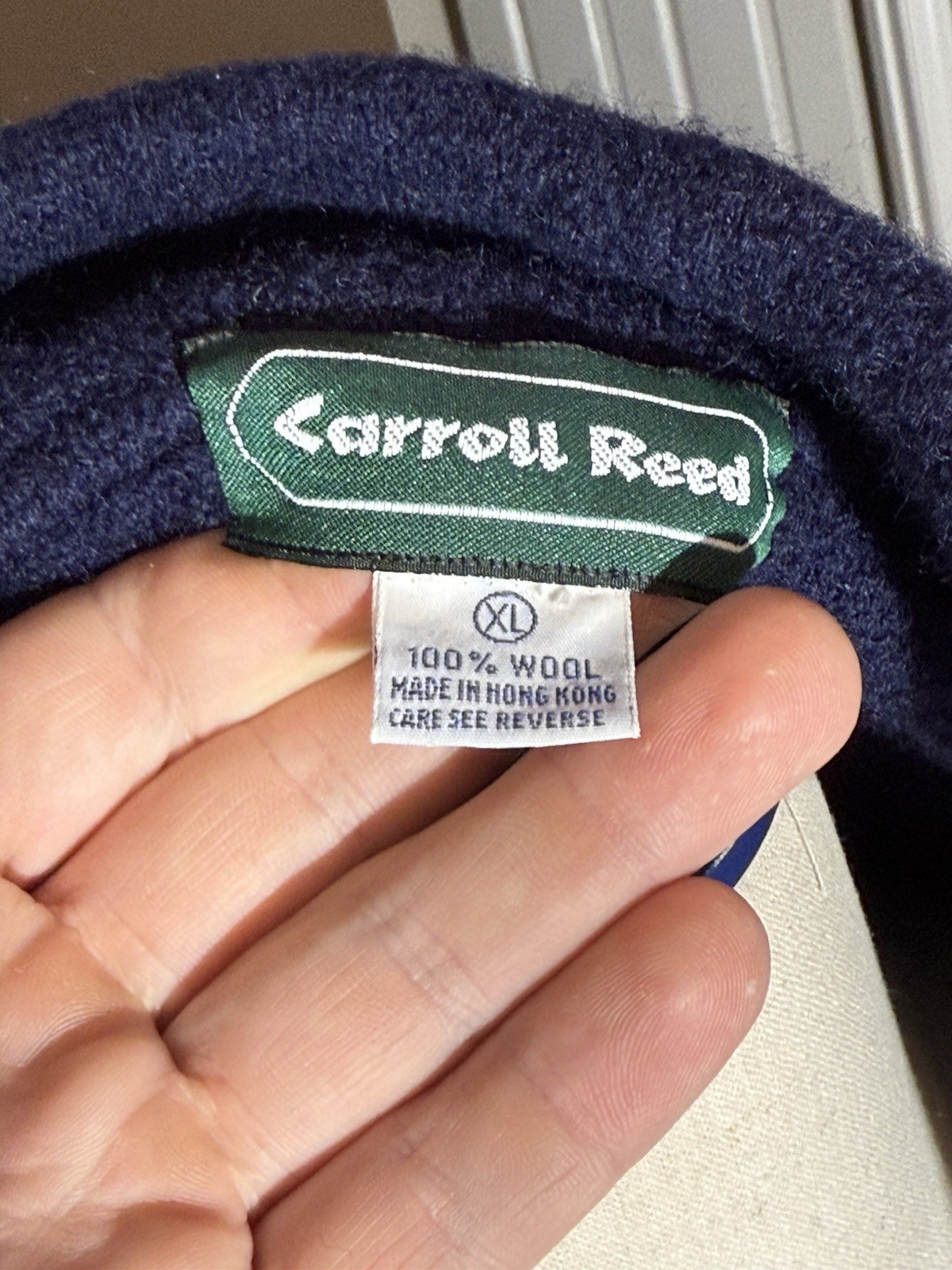 Carroll Reed XL 100% Wool Dark Blue Sweater (New Old Stock)