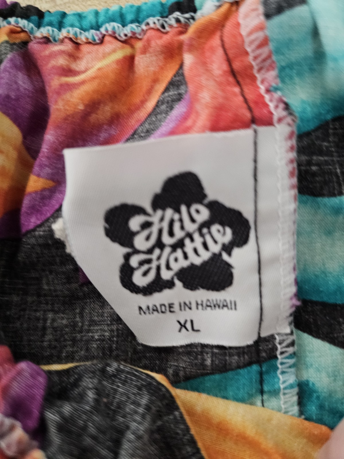HILO HATTIE Hawaiian Maxi Dress XL 16-20 Tall Best Ruffle Floral Muumuu Vtg EUC