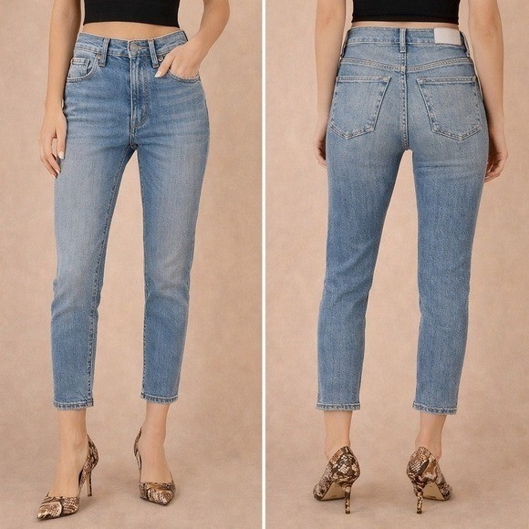 RE/DONE Vain Stove Pipe Jeans 25 High Rise Straight Leg Designer Denim