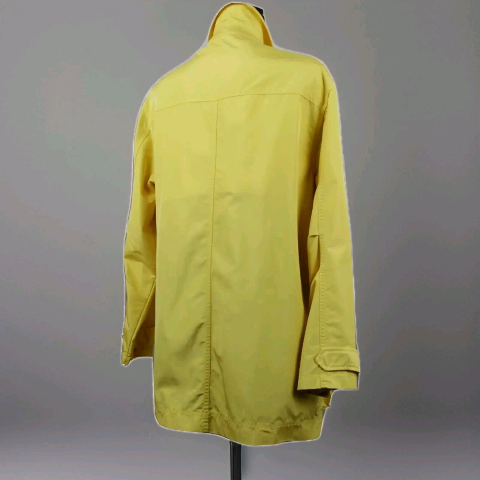 Vintage KRIZIA JEANS Woman Overcoat 2/4 Purely 80 Rubberized Yellow Microfiber40