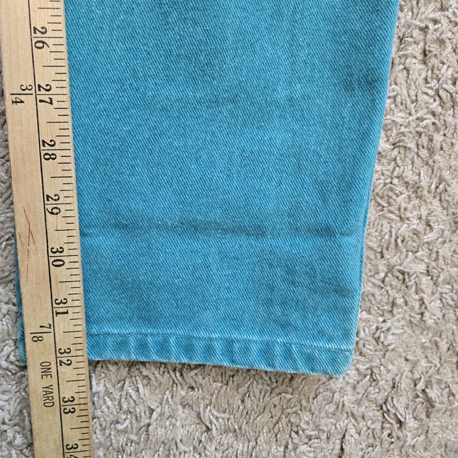VTG Women’s Teal Denim Rocky Mountain Jeans Sz 11/12 1990s Rockies Bareback