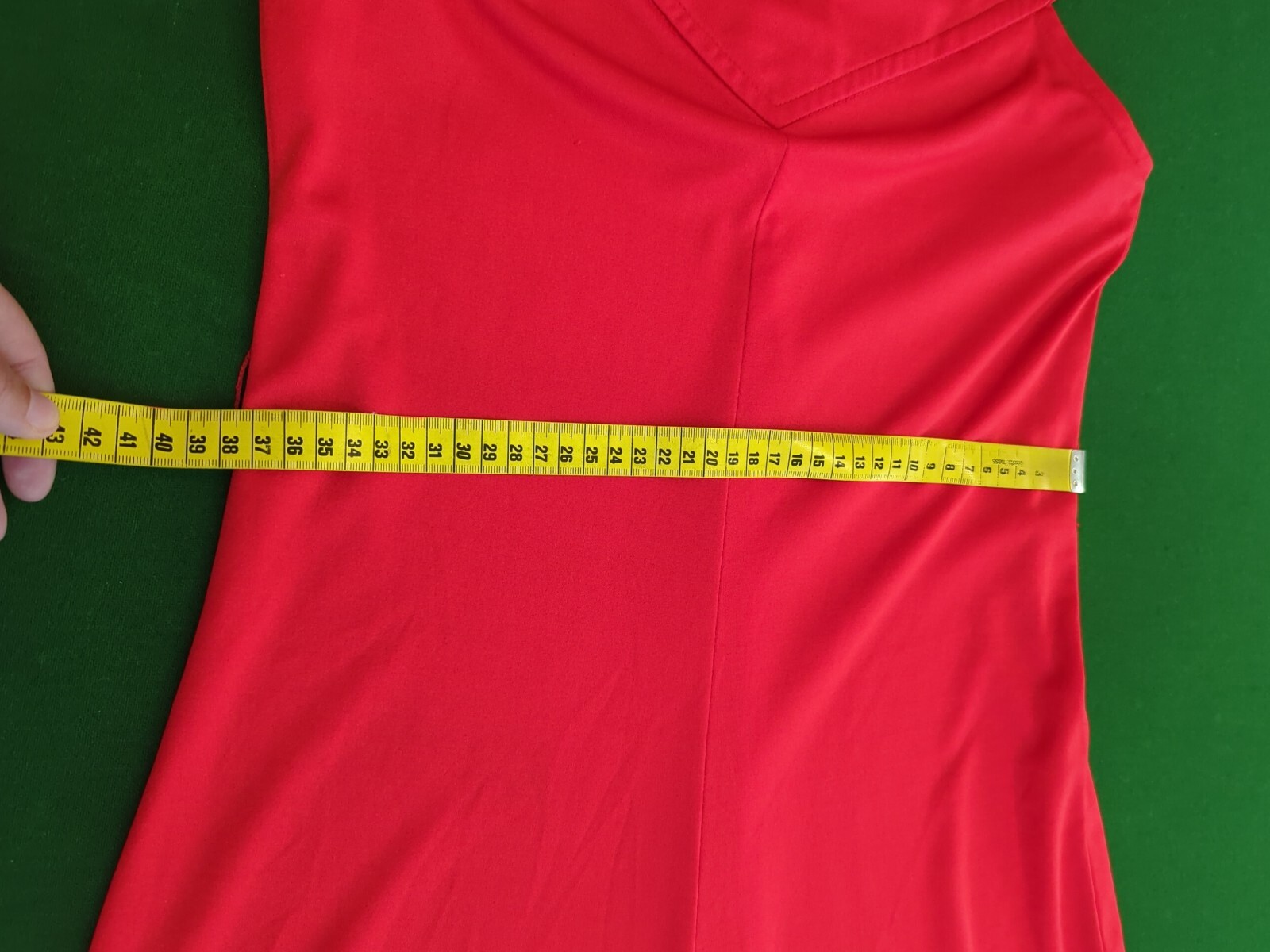 VINTAGE 70s Dress RED XXS-XS fits AU 6-8