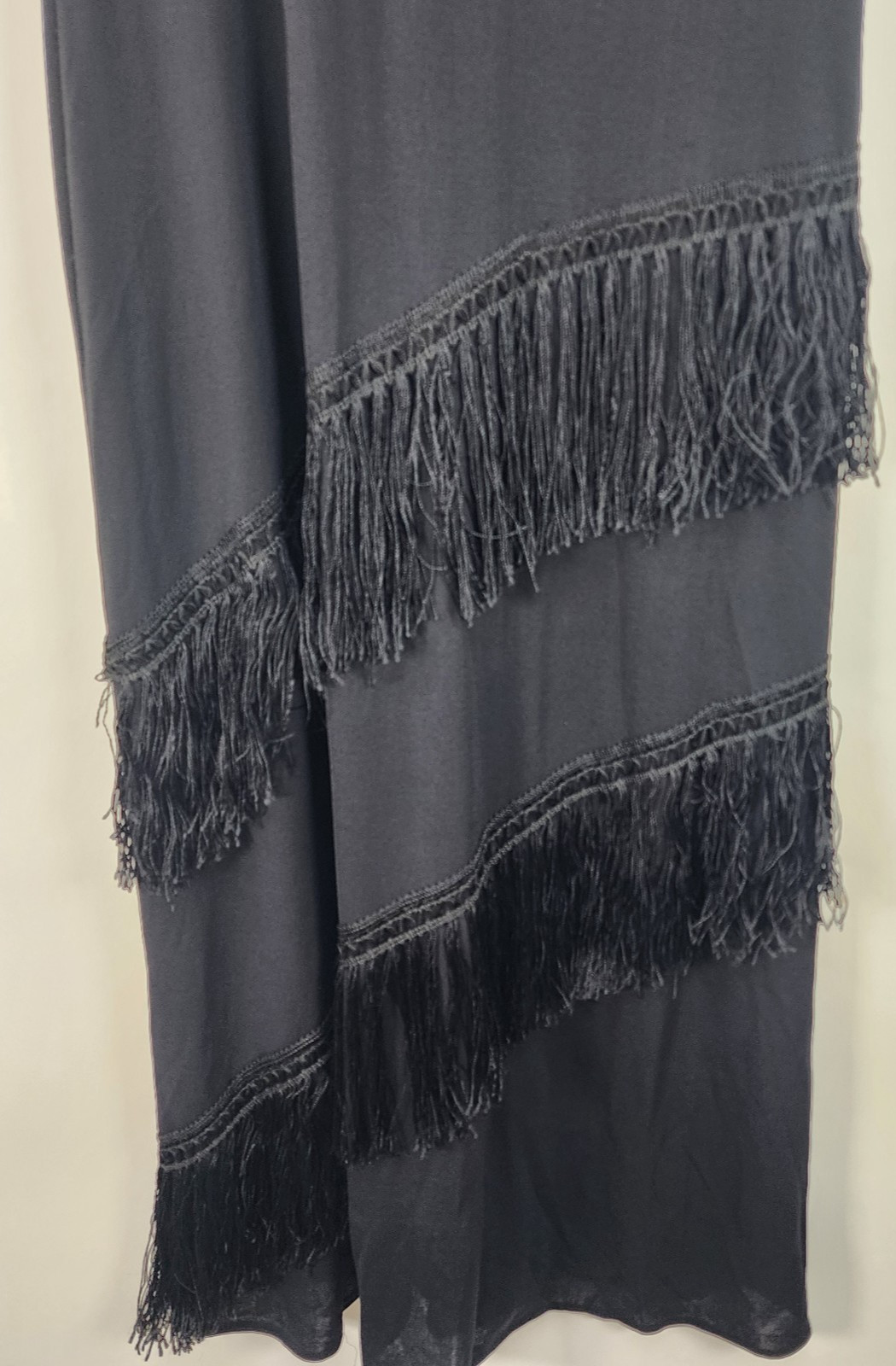 VTG Vera Mont Paris Sheath Dress Women’s 36 (US 4) Black Cocktail Fringe France