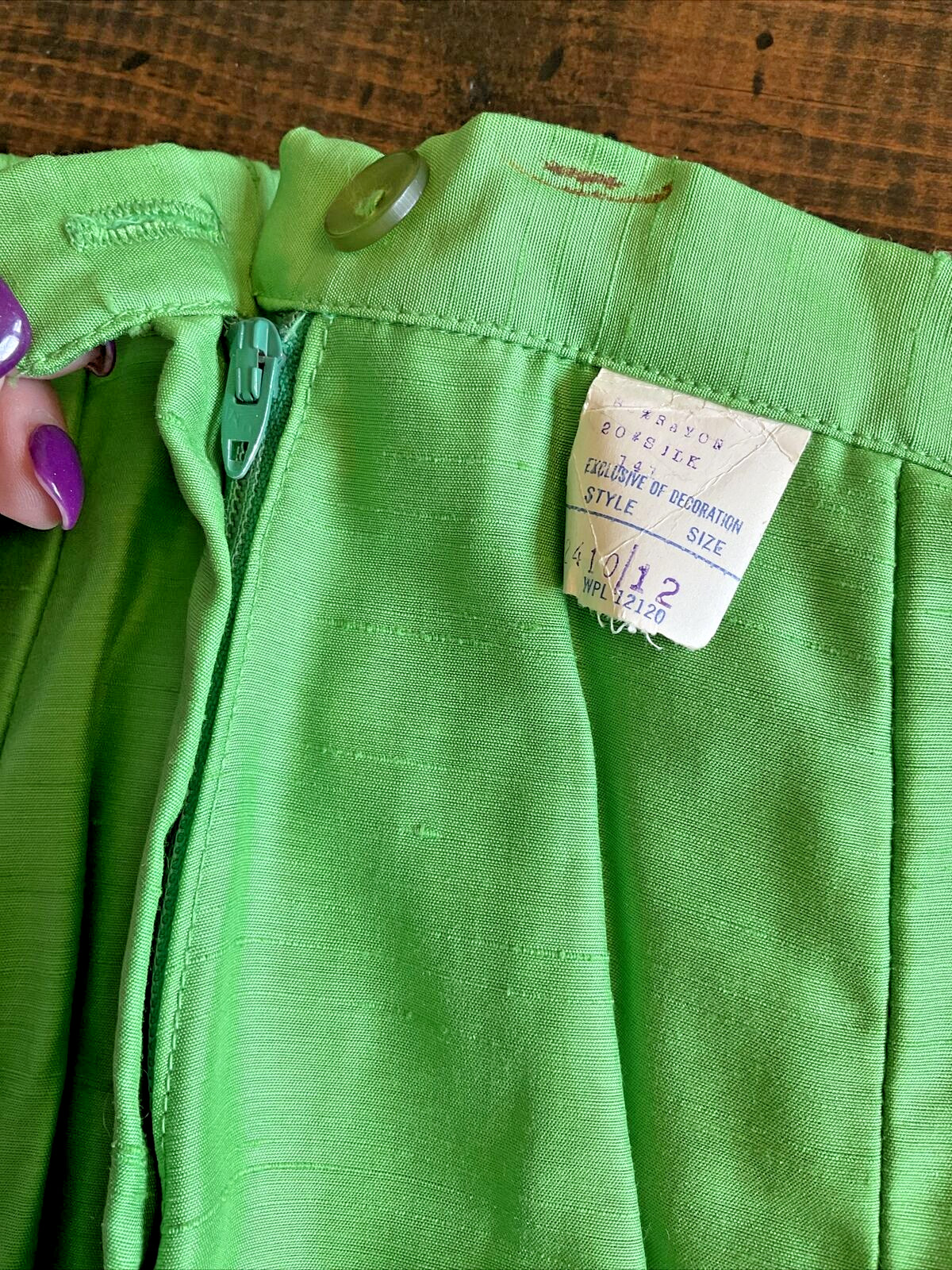Vintage 1960’s?  Phil Rose of California Bright Green Sleeveless Top And Skirt