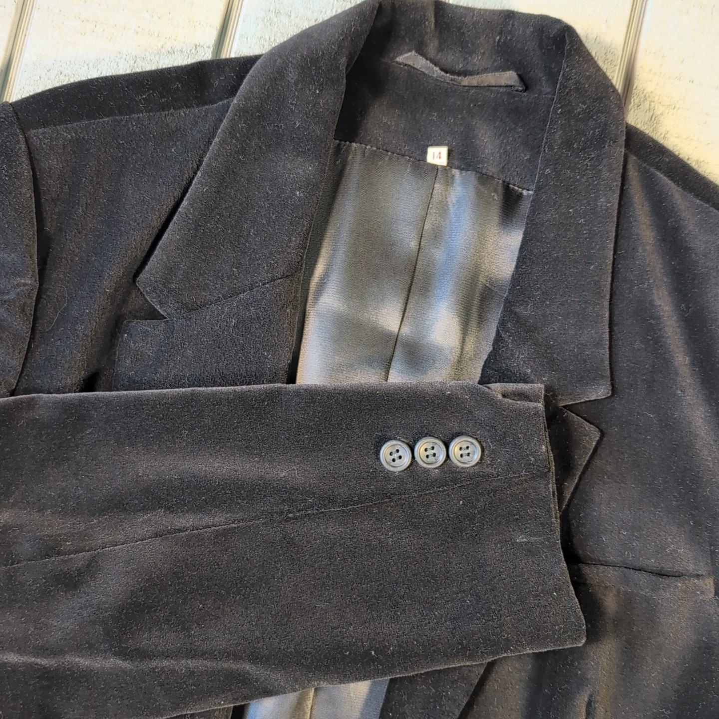 Vintage Sears Roebuck Blazer Women’s Size 14 Average Black Velvet Jacket Classic