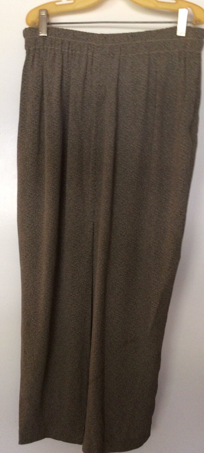 Max & Mabel Maxi Straight Skirt Medium Vintage Elastic Waist 100% Rayon Taupe