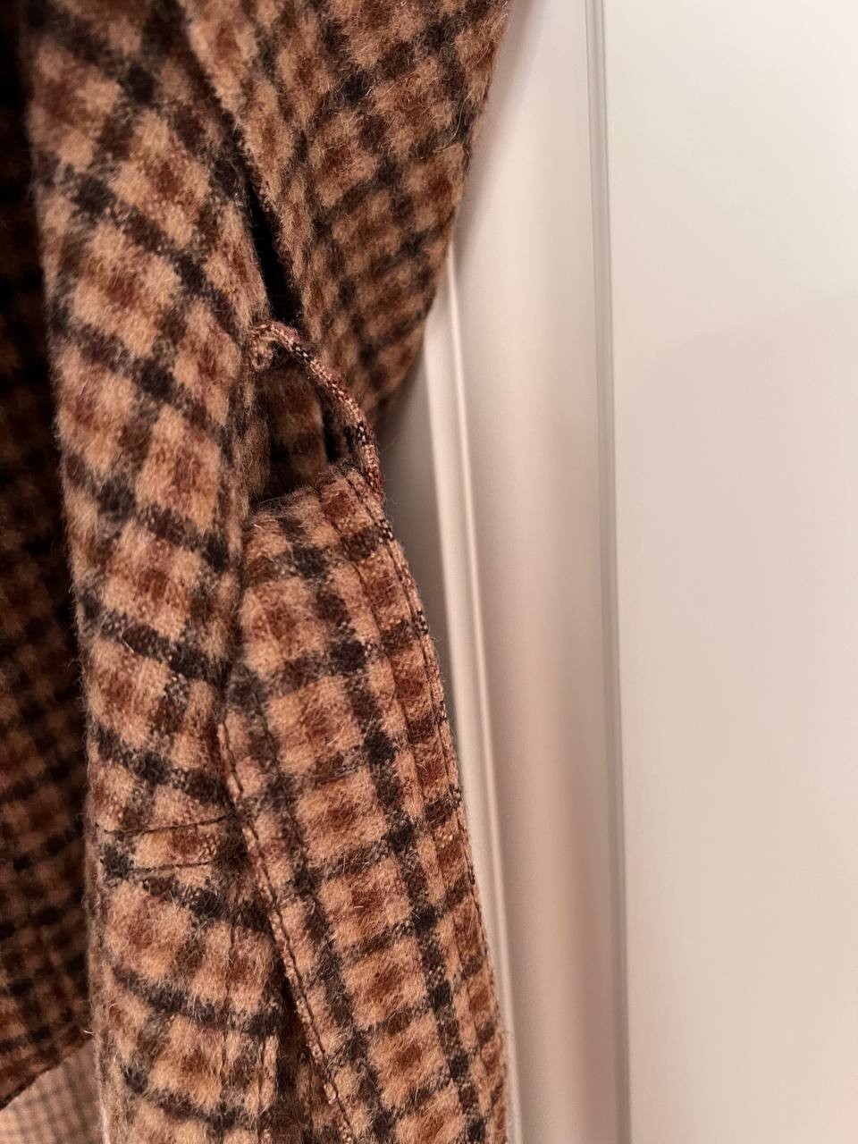 celine vintage wool coat houndstooth sherlock holmes