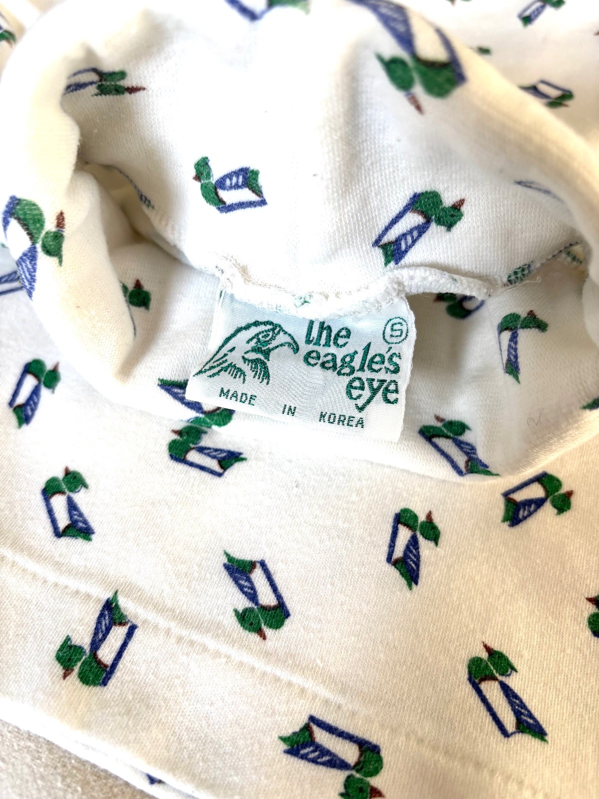 Vintage The Eagle’s Eye Women’s S Mallard Duck Turtleneck Shirt READ FLAWS
