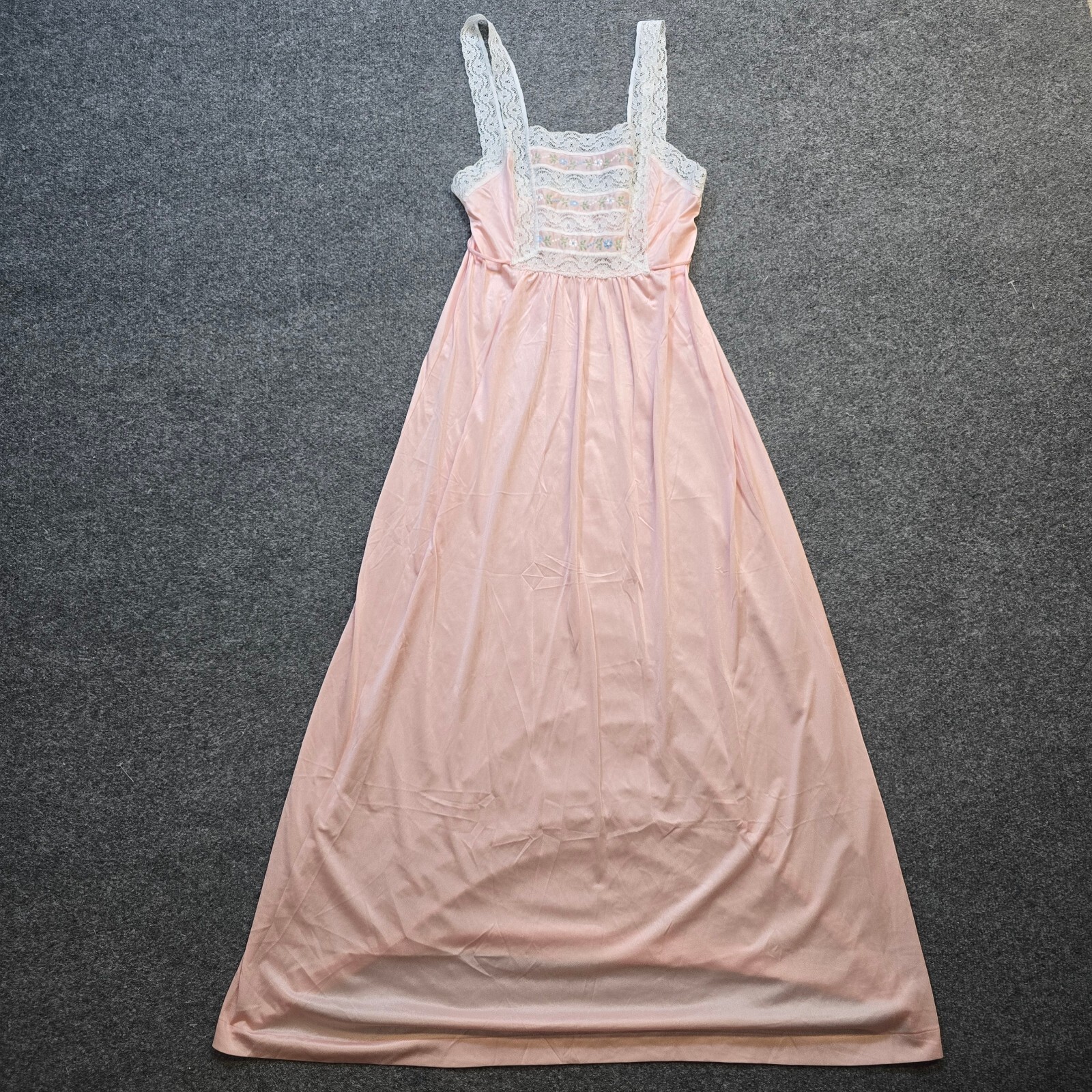 Josbard Artemis Nightgown Womens Size Small Petite Pink Satin Maxi Vintage Retro