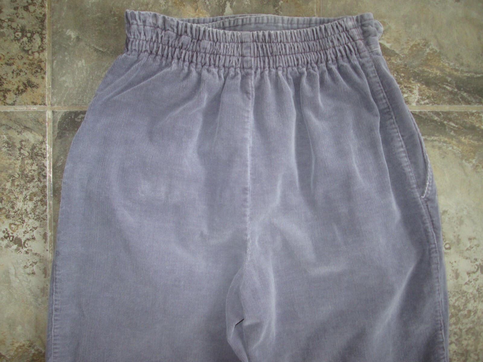 VTG Happy Legs Mom Pants 26×26 5 Ankle Pleated Corduroy Purple High Parachute