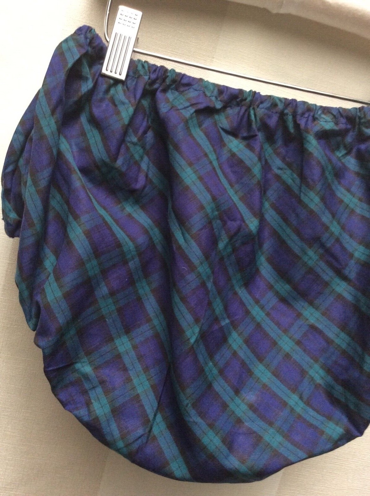 Vintage 60s Tartan Lingerie Set Made in Holland. Underskirt and Brief. Size M-L.