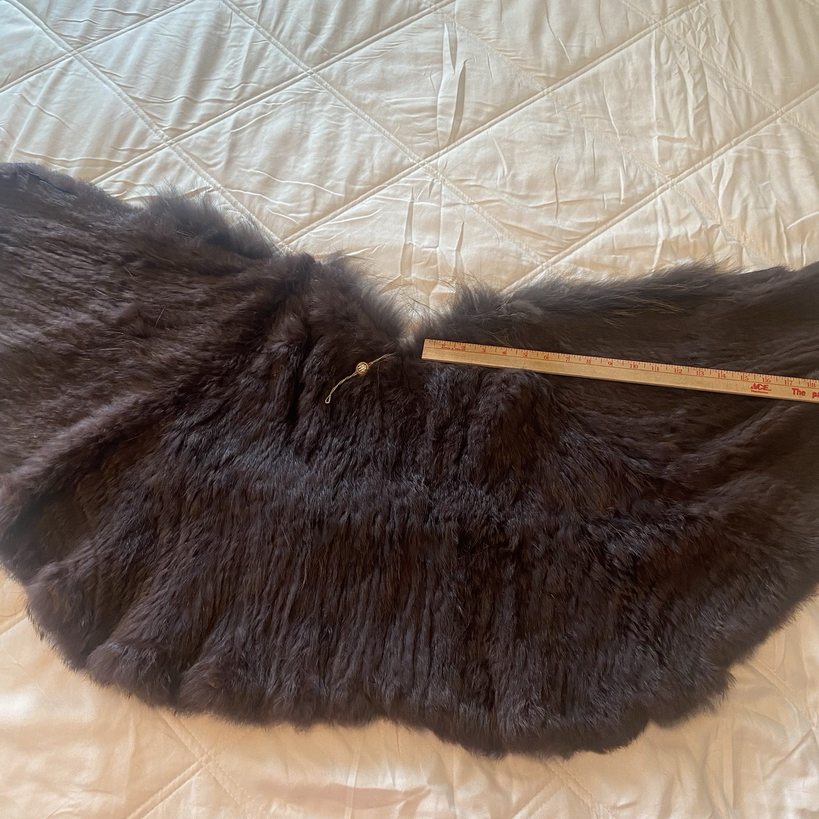 Vintage Italian Fur Cape Shawl Stole Wrap Cape (ONE SIZE) Rabbit Raccoon Italy