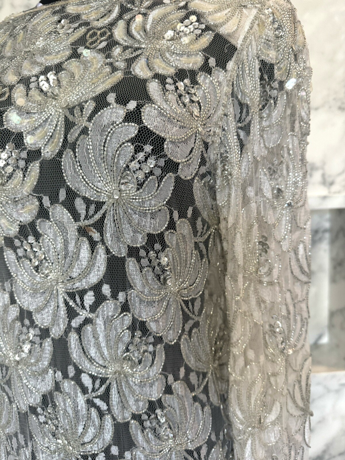 Scala Beaded And Sequined Couture Collection Vintage Dress