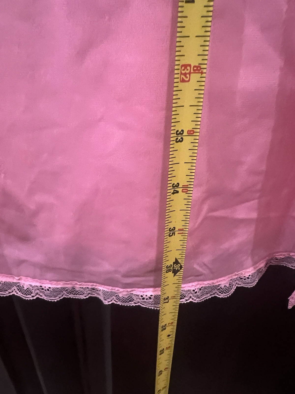 Vintage Vanity Fair Candy Pink NEGLIGEE Nightgown Sheer Nylon Chiffon Overlay M