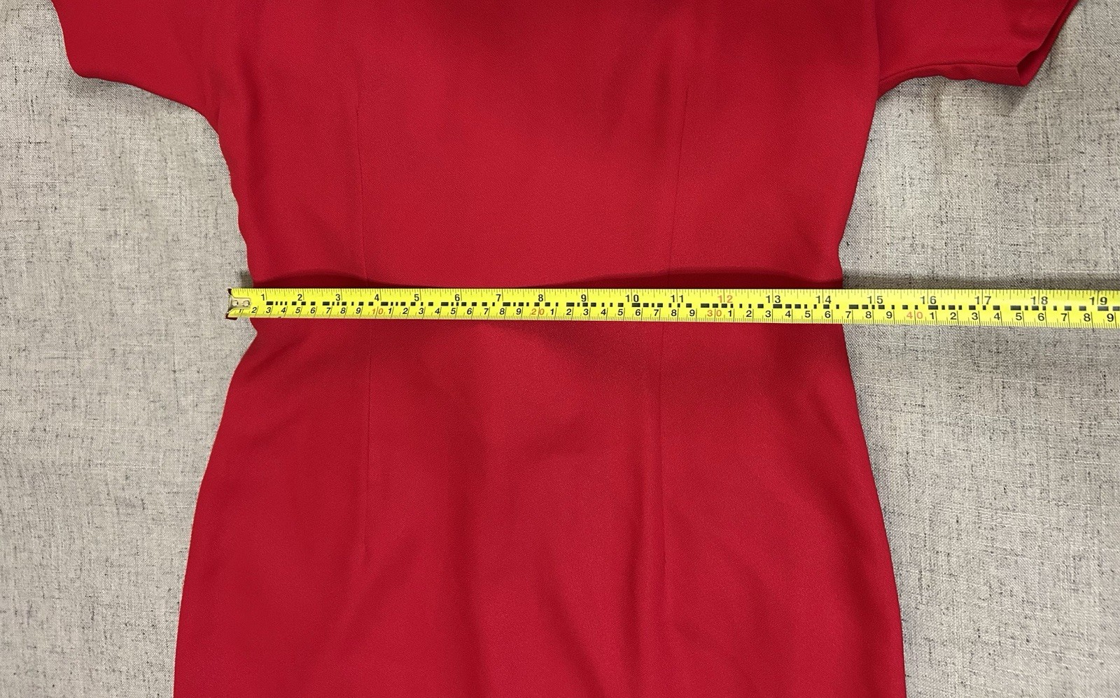 Vintage Dress Late Edition Ltd. Red Sheath Short Sleeve Size 8 Roses Romantic