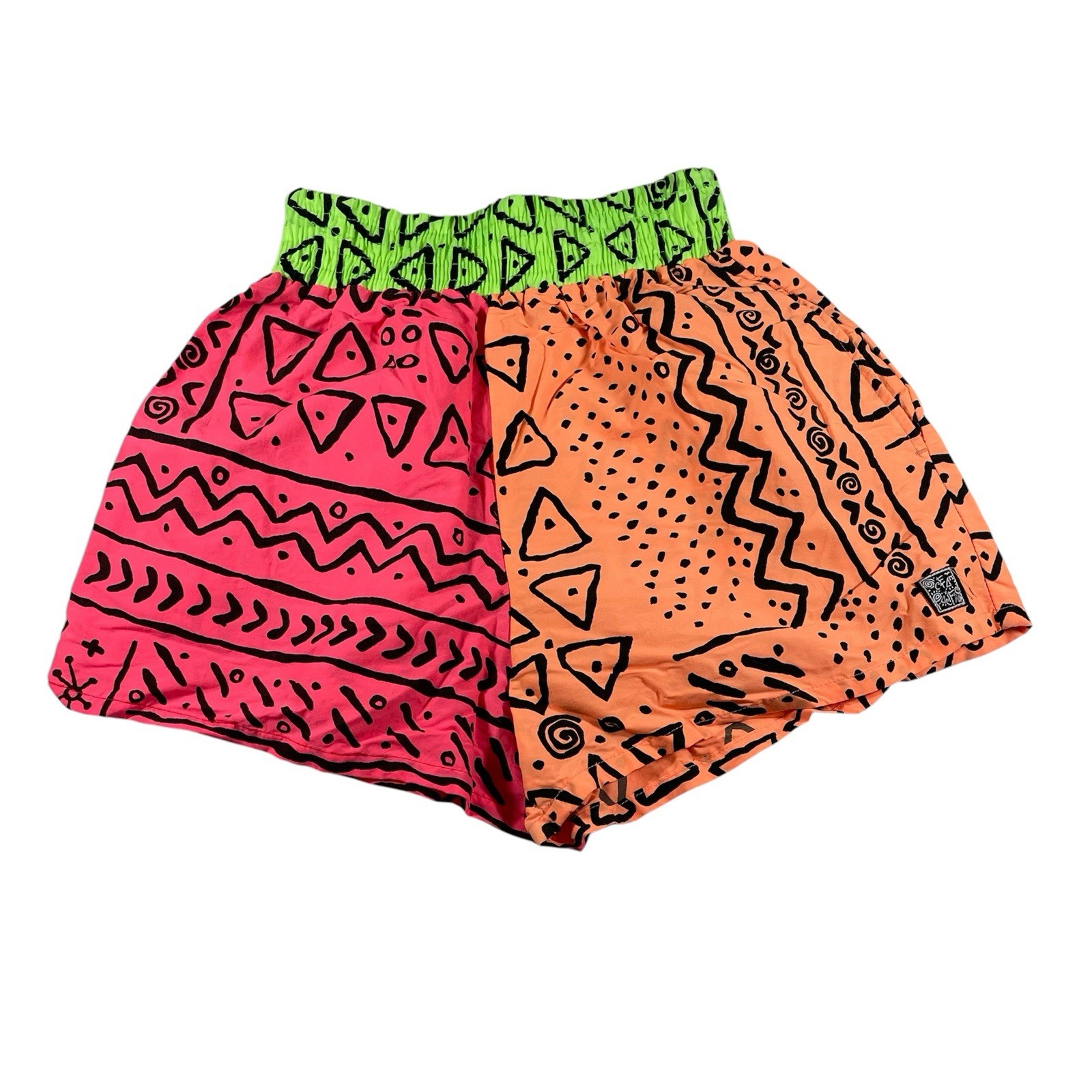 Vtg 80s 90s Ocean Pacific Womens Shorts M Surf Multicolor Graphic Tribal USA