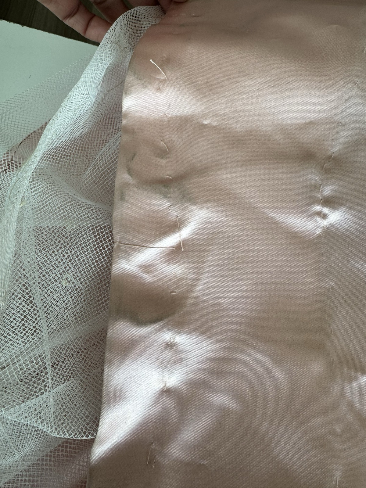 vintage 80s prom dress pink lace puffy bows tulle ball gown puff sleeve romantic