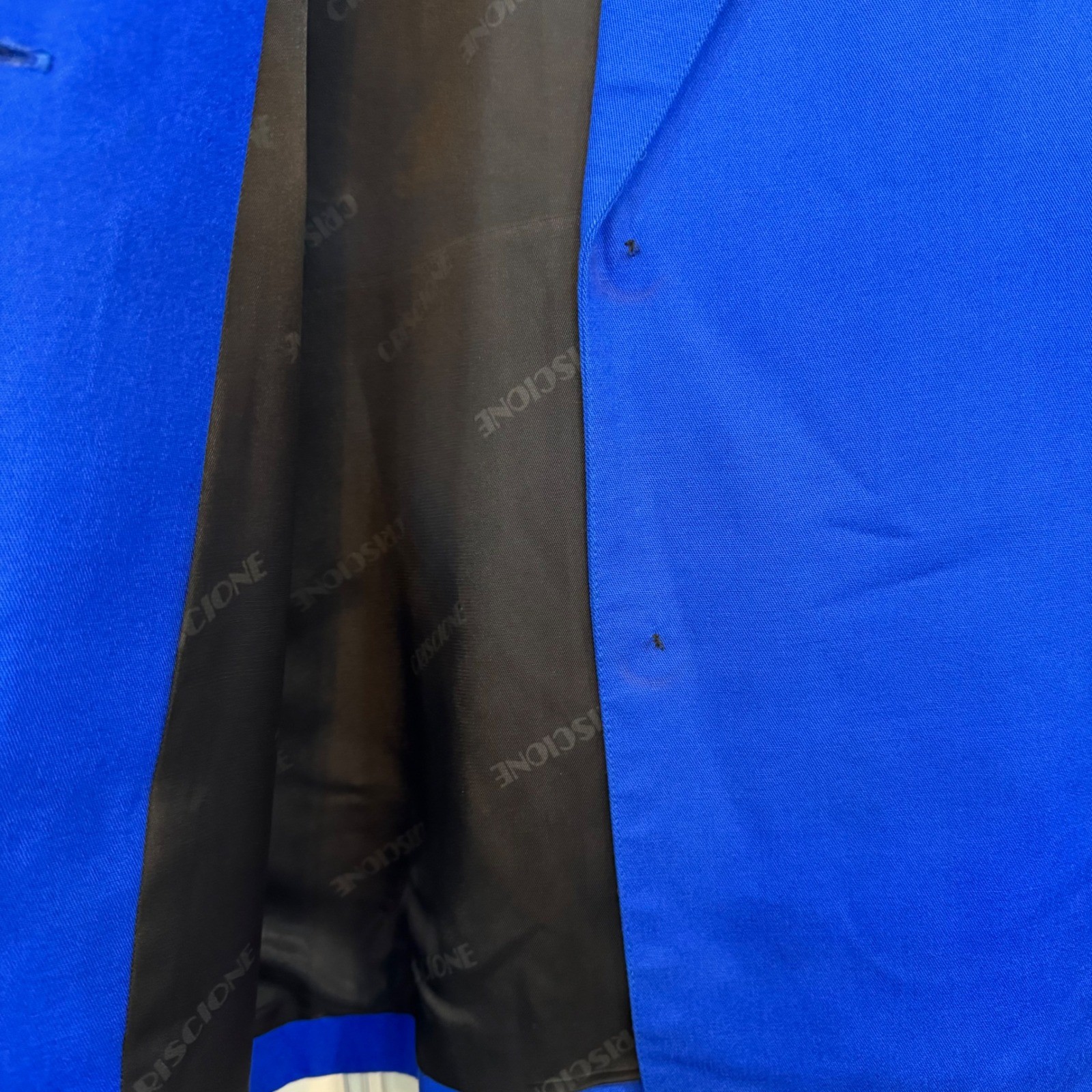 Vintage Criscione New York Royal Blue Nautical Crest Blazer Petite Rayon USA Y2K