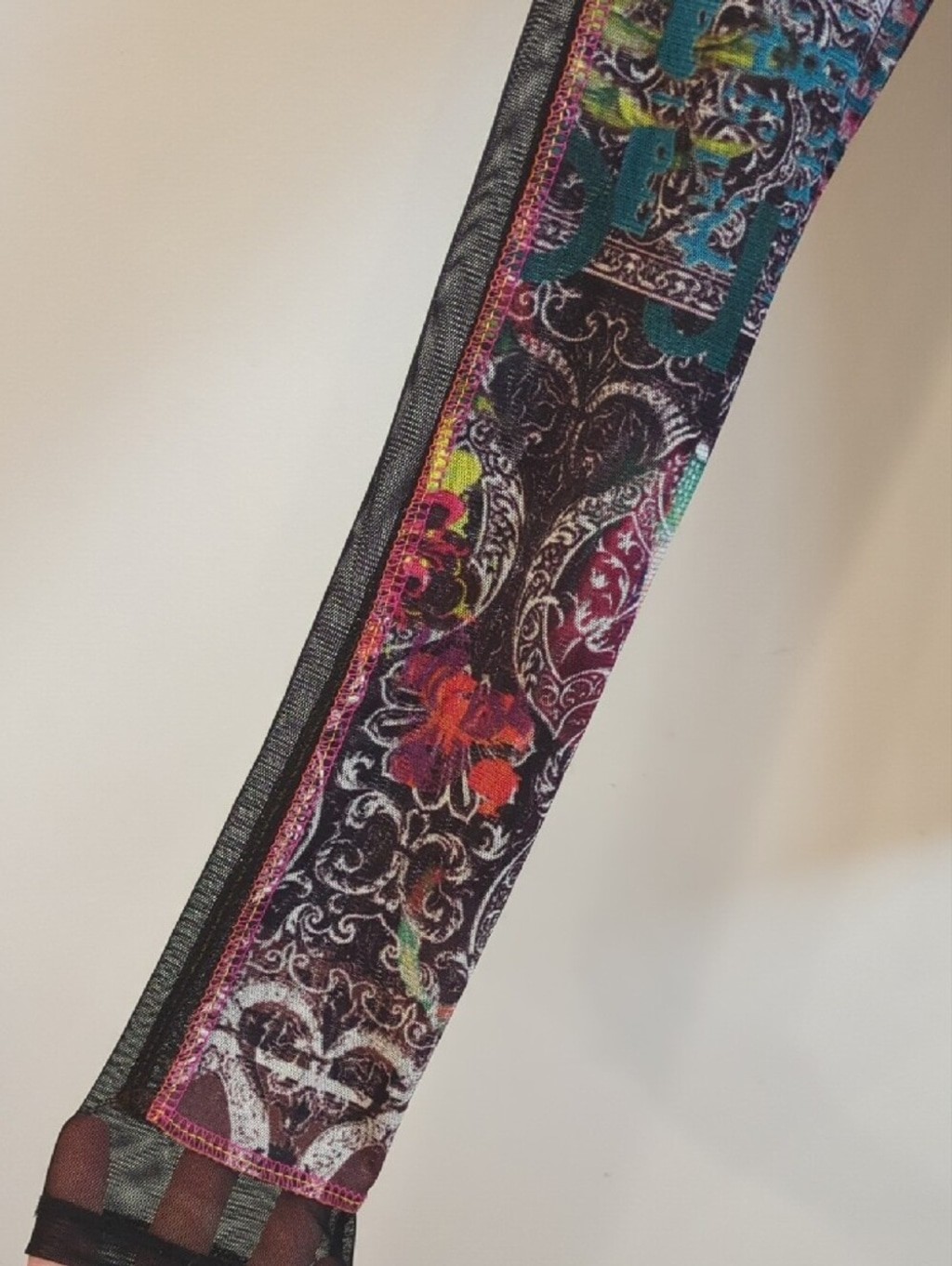 Y2K Mesh Artsy Indie Sleeze Streetwear Feel Good Paris V Neck Long Sleeve Top