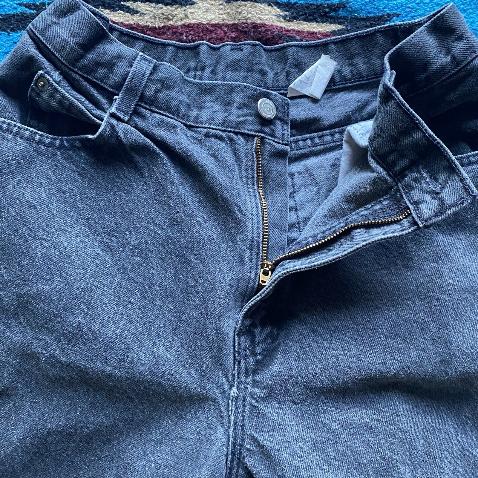 Vintage Gitano Charcoal Denim Jeans. Size 12 Tall. Tapered Leg. 27/31. 80’s