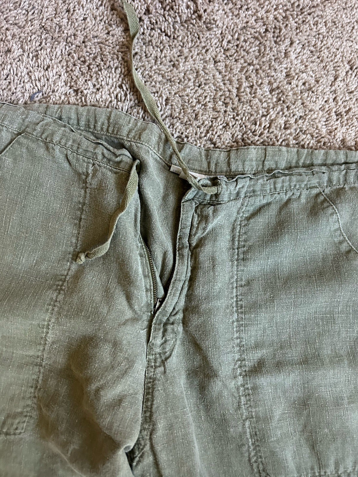 Vintage 100% Hemp Pants XL Sweetgrass Fibers Hippie Boho Dead Flare Soft Natural