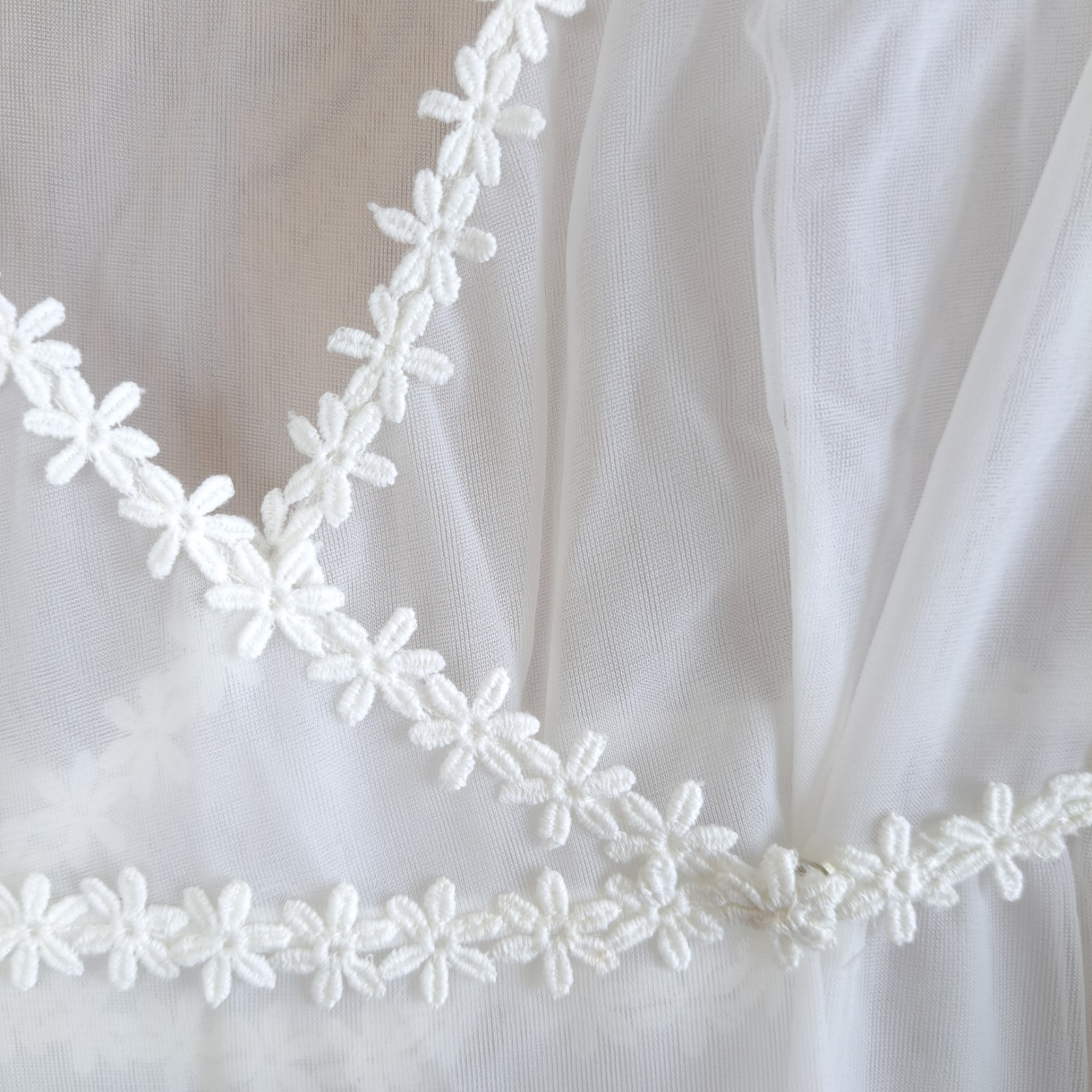 Vintage Tres Belle 60s Robe Peignoir Bridal Sheer Chiffon Sz 11 Cottagecore