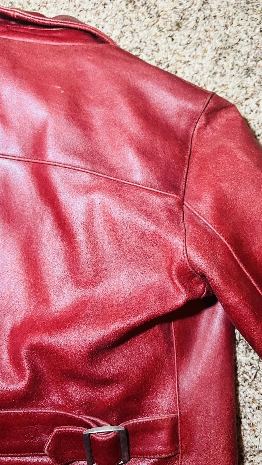 Vintage GAP Red Heavy Genuine Leather Jacket Womens M Special Edition Y2K