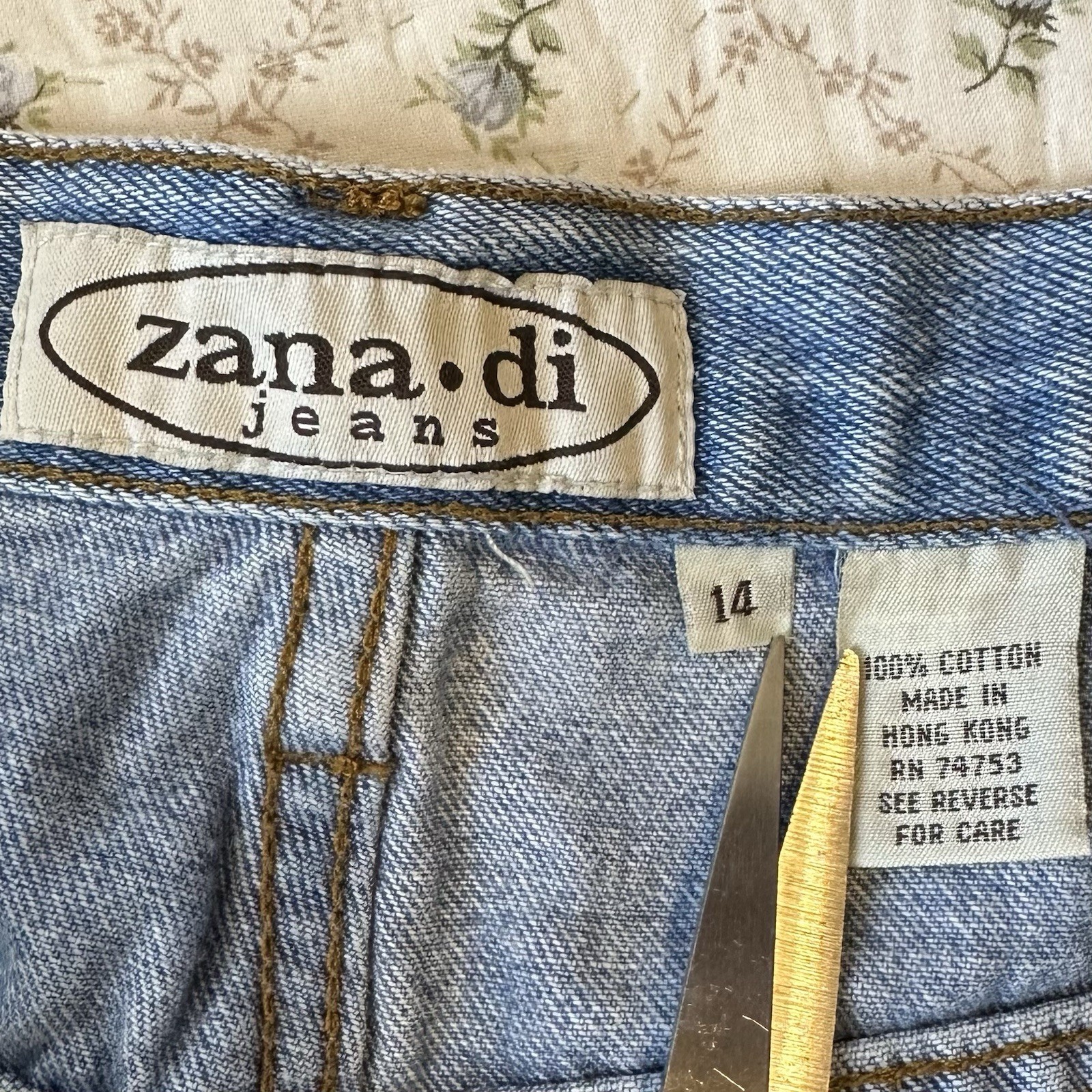 Zana Di Y2K Whimsygoth Boho 90s Denim Mom Jean Shorts High Waist Women’s 14