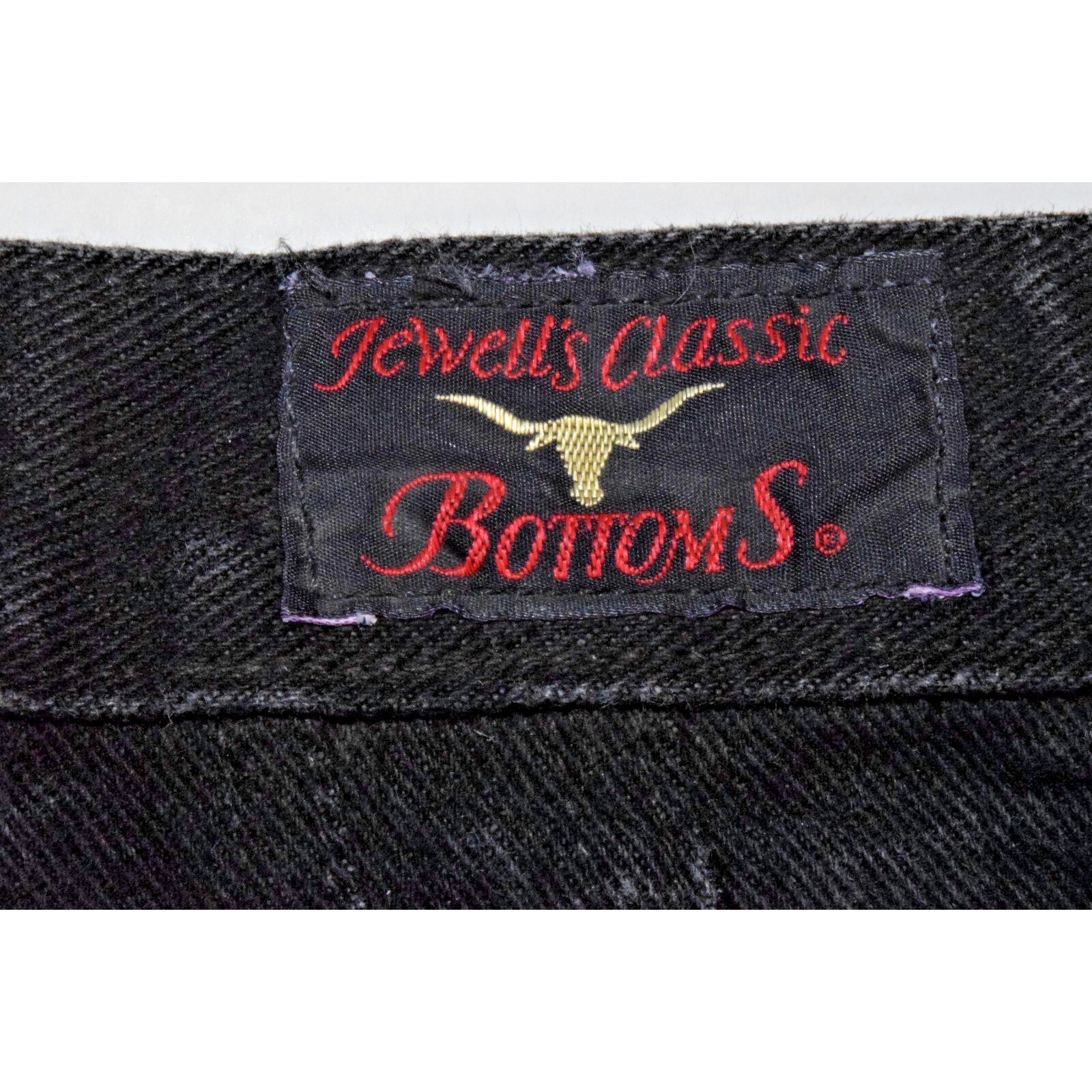 Vintage Jeans Jewells Classic Size 26 x 35.5 90s Western Wear Black Long Made US