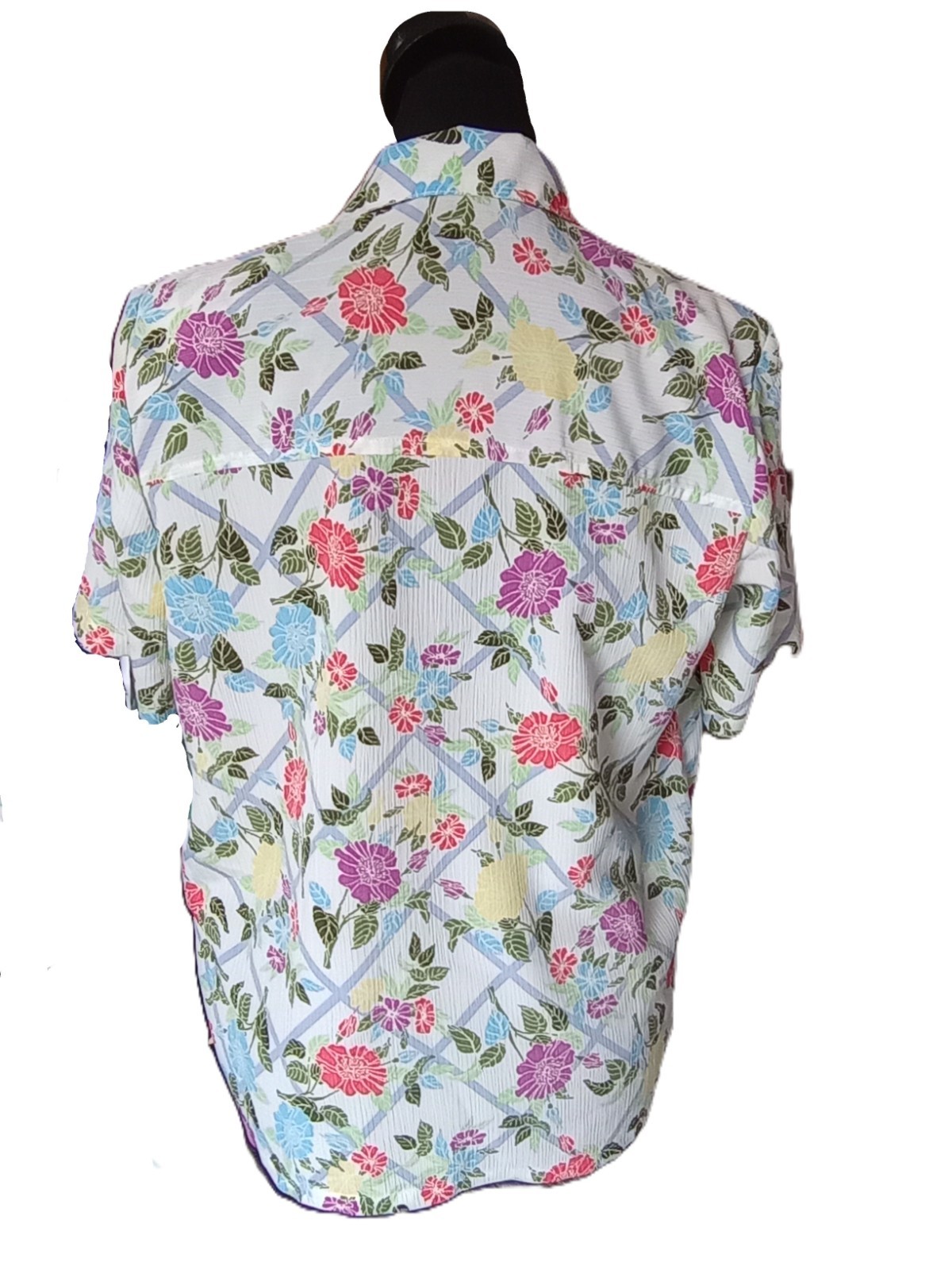Donnkenny Classics Women’s PS Floral Button Up Blouse, Vtg.