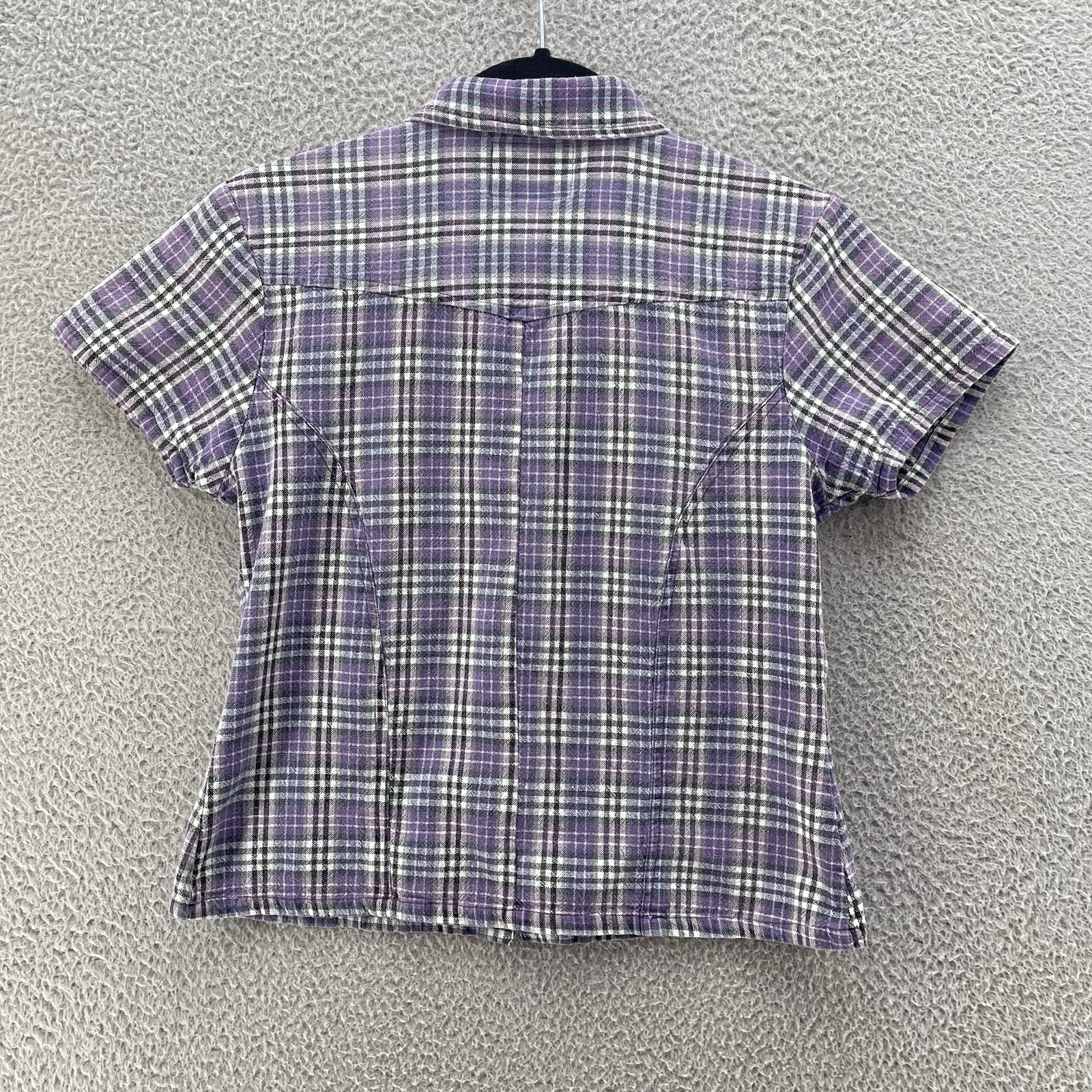Vintage Quizz New with tags York Snaps Up Shirt Women Medium Crop Petite Purple*