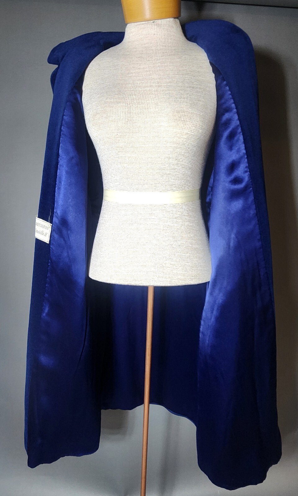 😎❤️Vtg 1950’s Coat Blue Forstmann Marvella II (A Wool Pile Velvet) Silk Lining