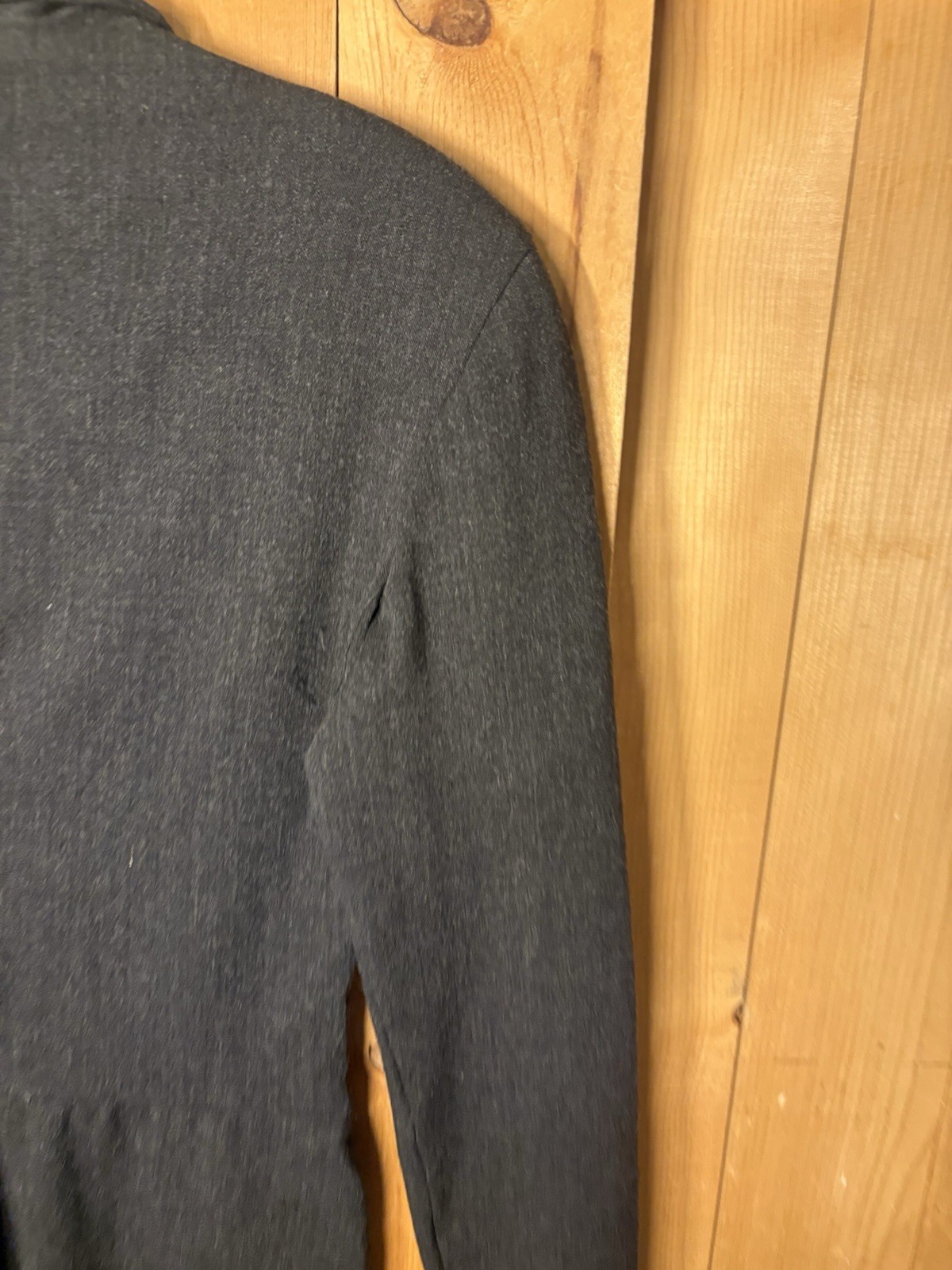 VTG Emporio Armani black asymmetric double-front blazer ROMPER Wool XS/S 36/26”