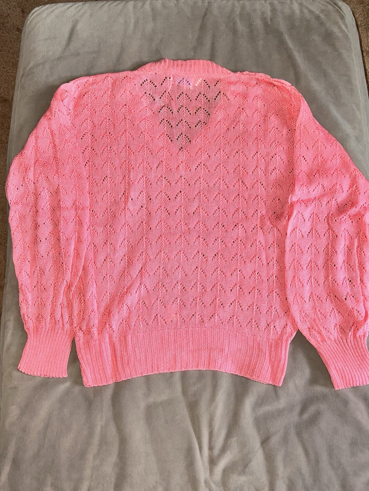 NEW VTG JCPenney Light Weight Sweater Pink Women’s Large 100% Acrylic Spring
