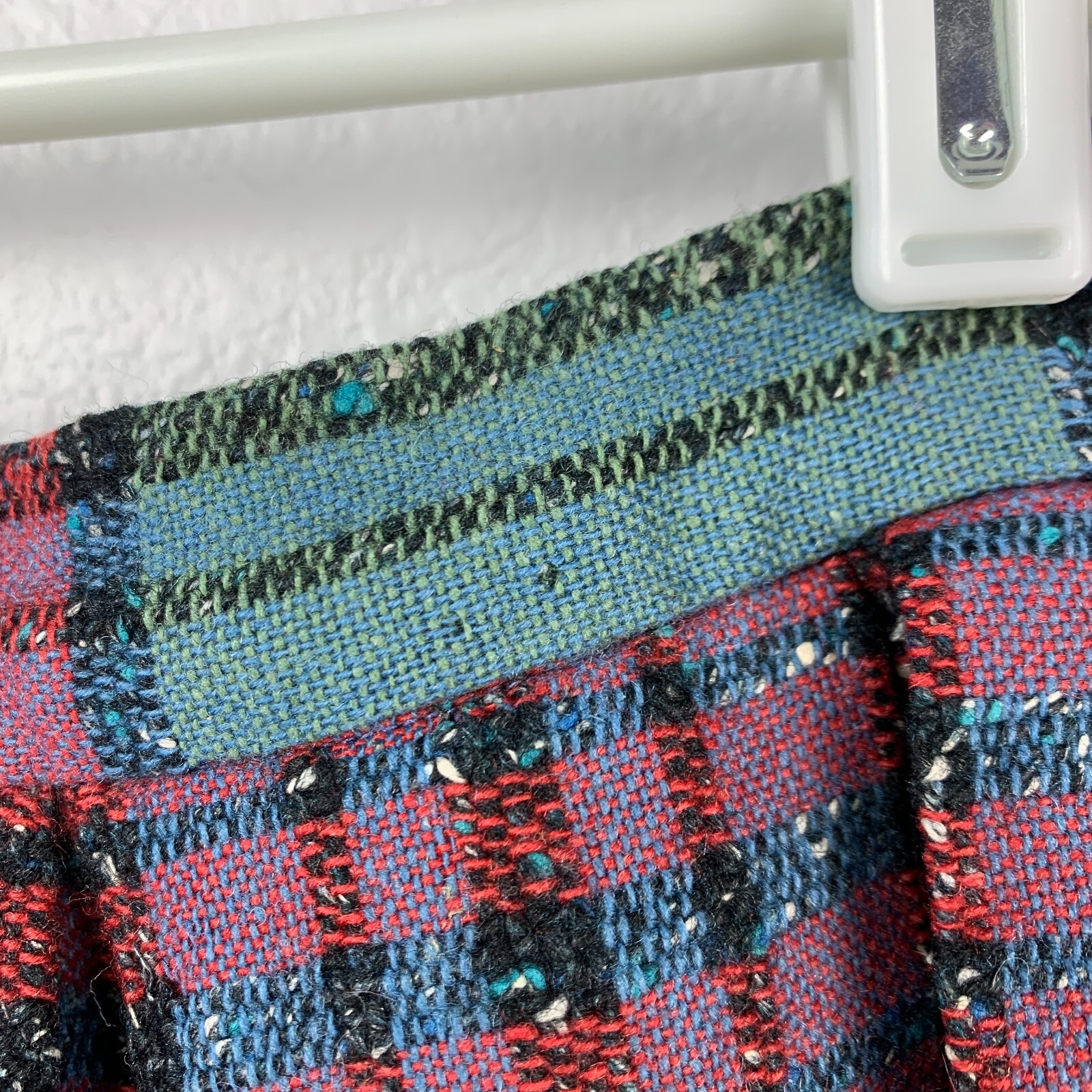 Vintage Catalina Inc Wool Silk Blend Midi Pleated Plaid Academia Skirt Size 10