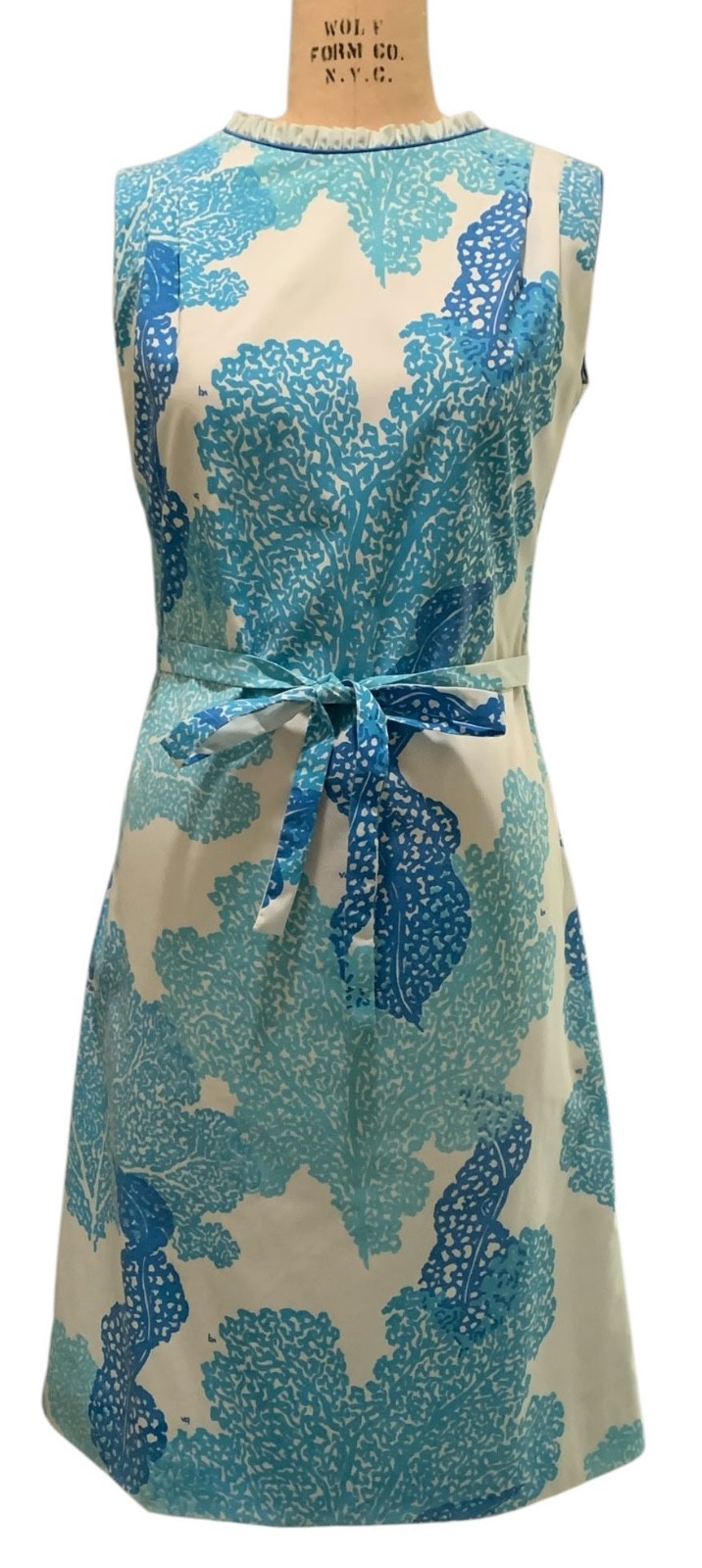 VESTED GENTRESS Vintage Women’s Hand-Screened Print Belted Day Dress Sz 8 Preppy