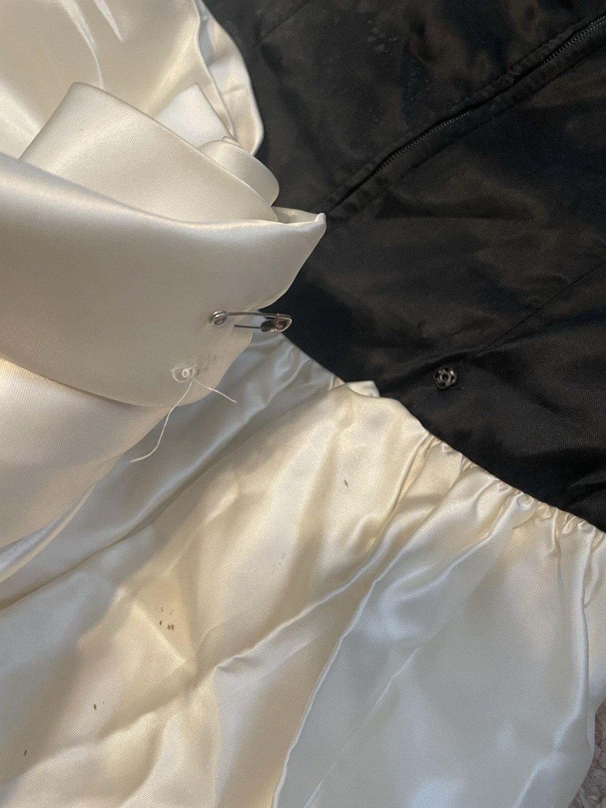 Vintage 1990’s Zum Zum Black and Ivory Prom Dress Size S