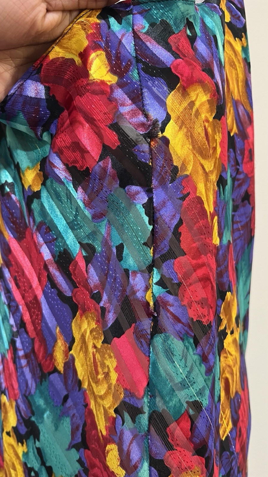 Vintage 90s ‘Circa 2000’ Multicolor Floral Robe and Slip Pajama Set Size 2X