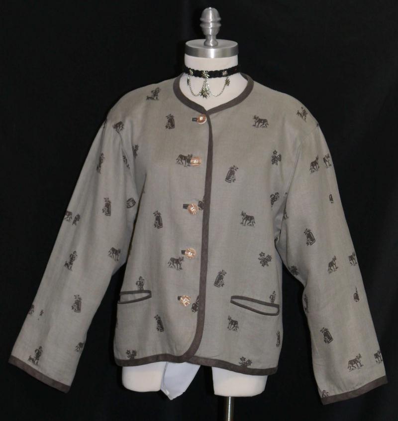 GREEN ~ LINEN German Women Sport Riding Western Summer Dress Suit JACKET 36 12 M